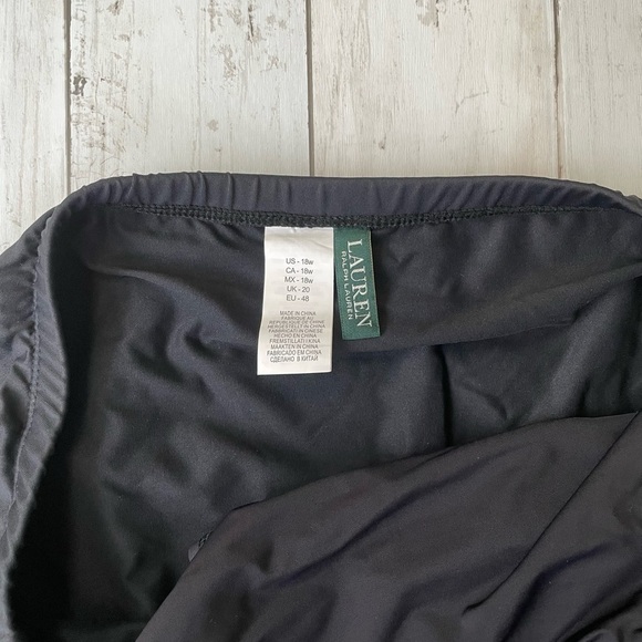 Ralph Lauren Plus Size Beach Club Solid Skirted Swim Bottom black 18 W black - Picture 4 of 5